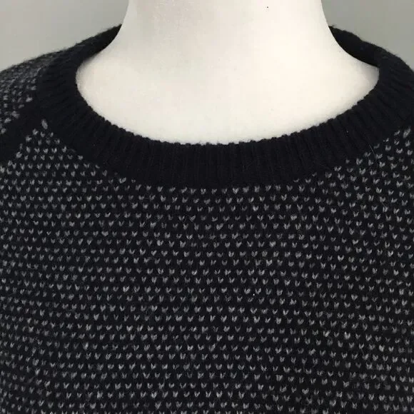 J. Crew Navy Hearts Crewneck Knit Sweater - Picture 3 of 5